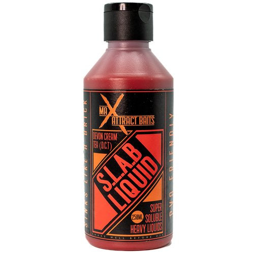 Bottle of max attract baits devon cream tea slab liquid set in white background