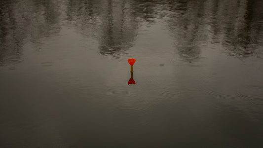 fred saunders marker float in the middle of the lake finding the depth of his spots