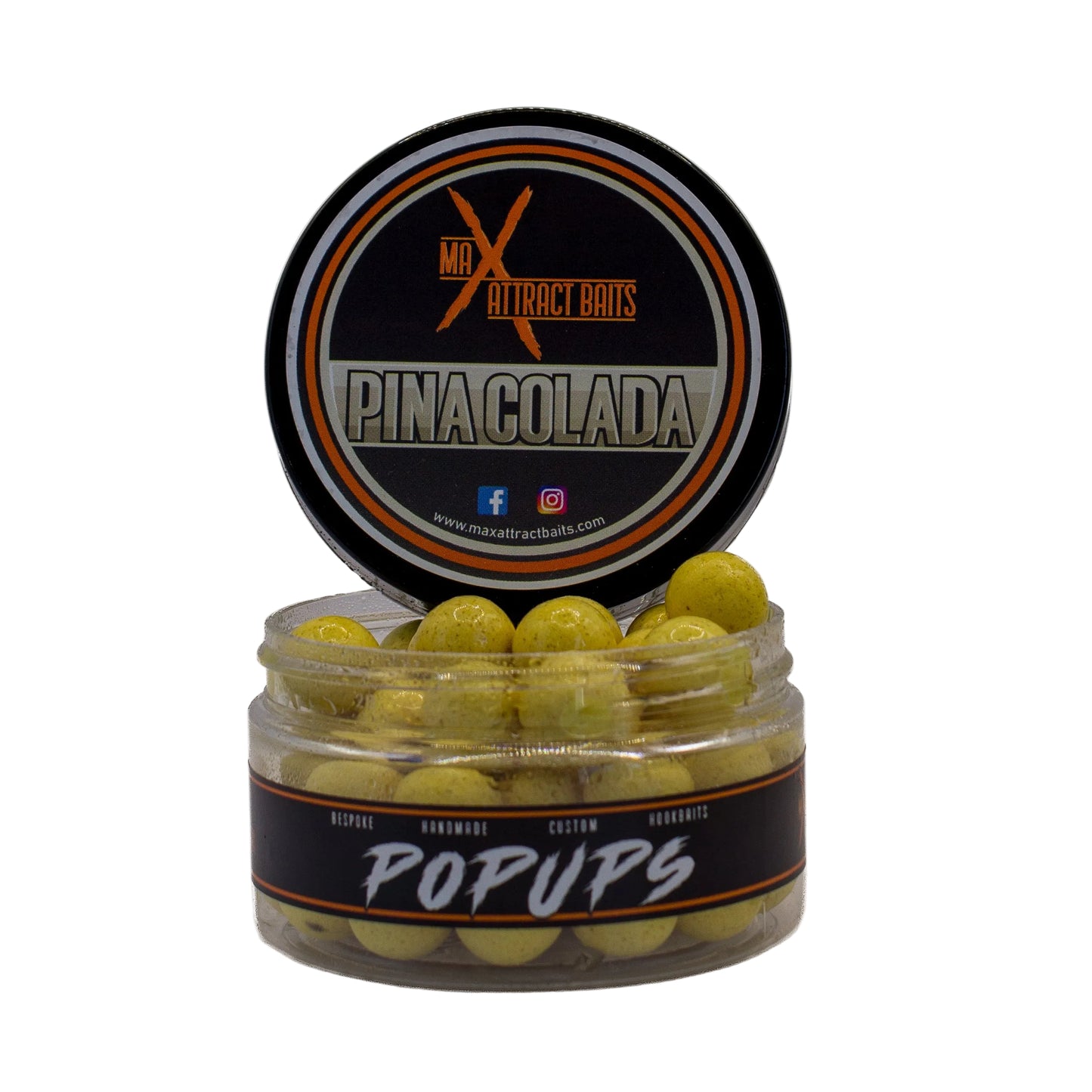 Pinacolada popups yellow 13mm - buoyant carp hookbaits by max attract baits