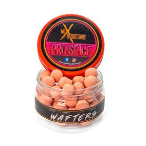 Pot of max attract baits pro spice wafters set in white back ground