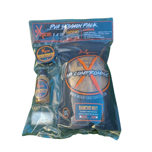 a max attract baits pva session pack set in whtie back ground