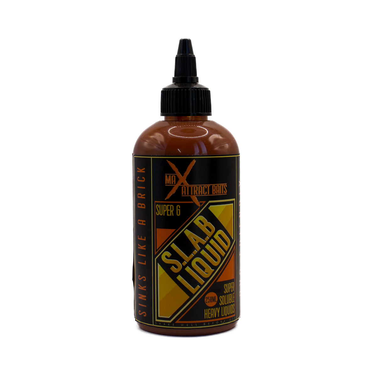 Super G S.L.A.B Liquid thick carp bait liquid in Max Attract Baits packaging